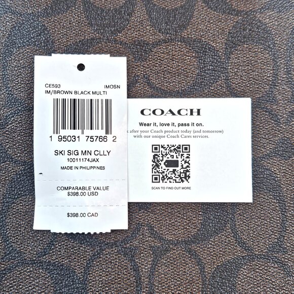 COACH Mini Cally Crossbody In Signature Canvas With Ski Patches - Picture 10 of 10